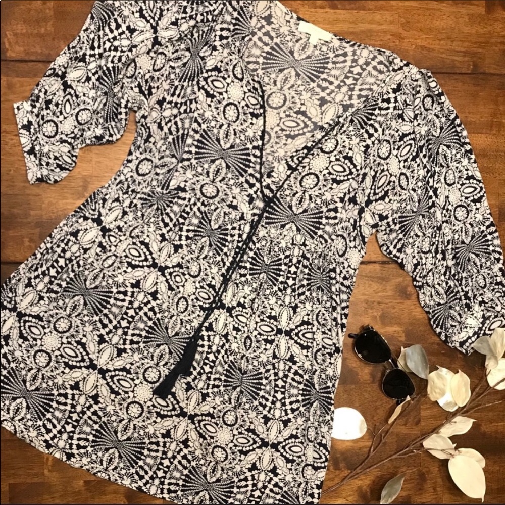 ❌BOHO Tunic Dress Top with Tassel Tie